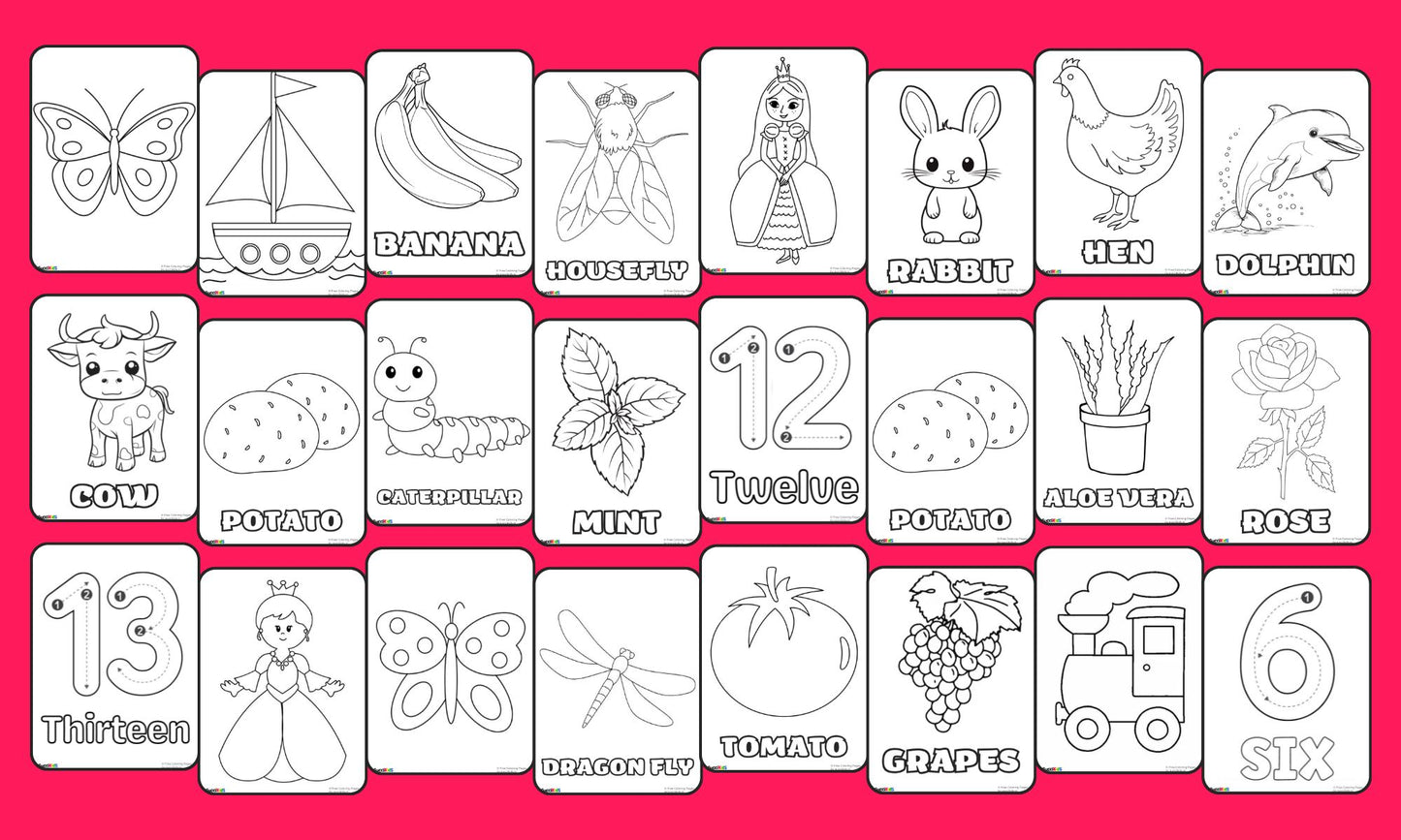 500+ Coloring & Activity Pages PDF Bundle