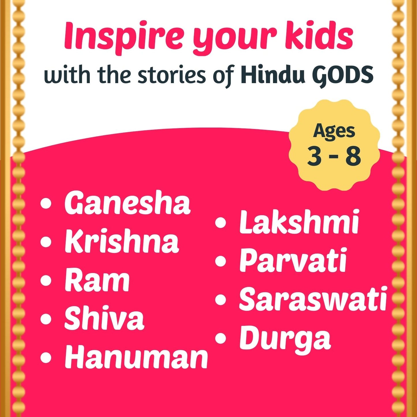 COMBO of 9 - Hindu Gods and Goddesses Coloring Books for Kids