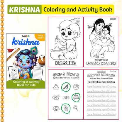 COMBO of 5 Books - Hindu Gods Coloring Books for Kids (Ganesha, Shiva, Ram, Krishna, Hanuman)