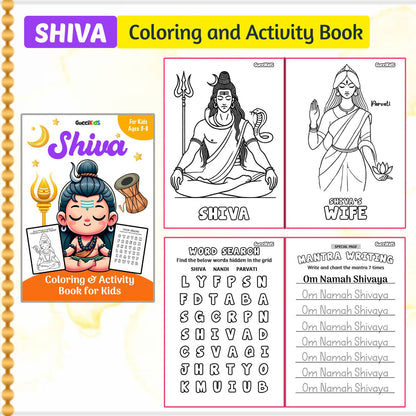 COMBO of 5 Books - Hindu Gods Coloring Books for Kids (Ganesha, Shiva, Ram, Krishna, Hanuman)