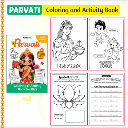 Parvati Coloring Book (Activity + Mantra Writing)